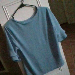 Size medium blue blouse for professional wear or nice top